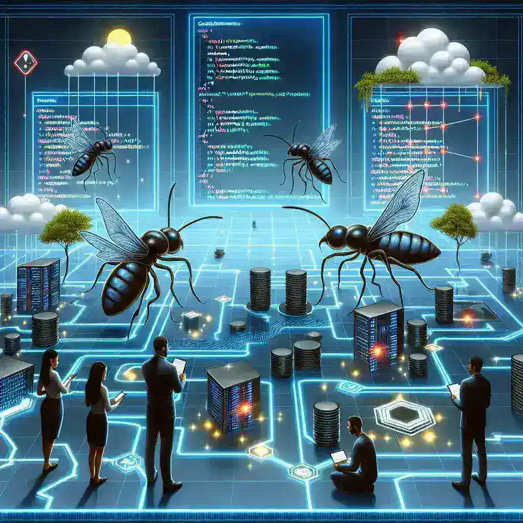 "Ethical hacking techniques in DevOps environments: a cybersecurity professional demonstrating best practices on a laptop surrounded by code and security tools."
